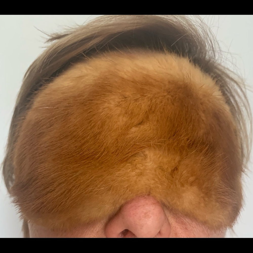 Mink eye/ sleep mask lined in silk satin charmeuse~ reversible